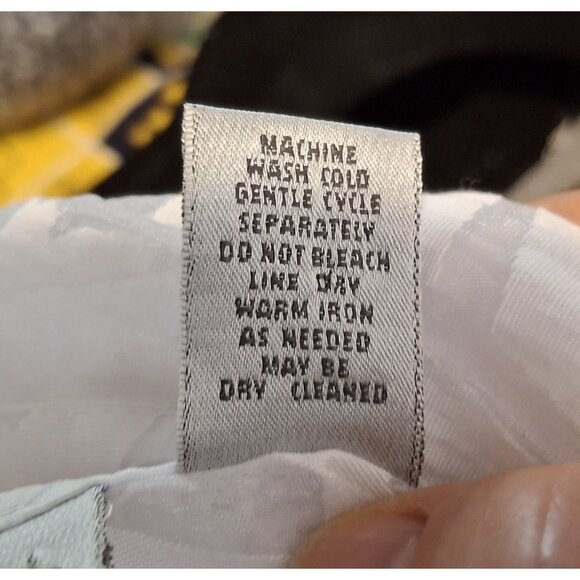 Chicos Sheer White Button-Down Blouse With Bamboo Print & 3/4 Sleeves Size 1 Ray - Picture 8 of 8